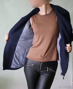 Přechodová vlněná bunda-kabát křivák Esprit vel. XL - 3