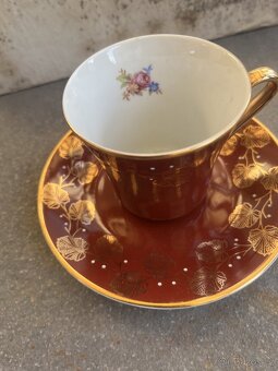 Starožitné porcelánové hrnky, kompletní sada - 3