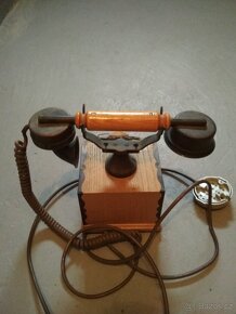 Starožitný dřevěný telefon Tesla Cs20 - 3