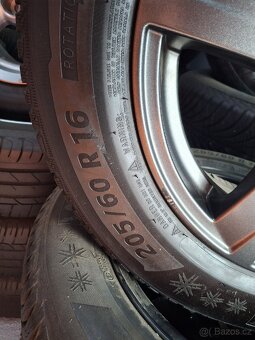 Alu kola original Borbet, R16 + zimní pneu 205/60 R16 - 3