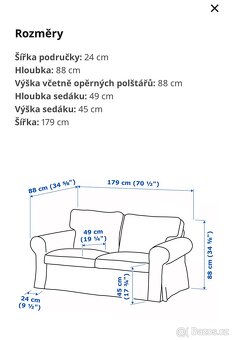 2místná pohovka Kilanda světle béžová Ikea - 3