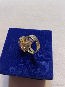 Krásný dámský pozlacený prsten - 3