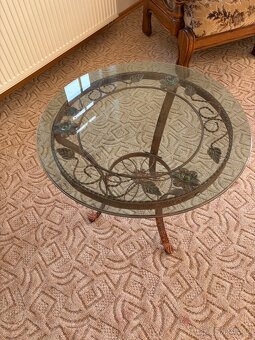 Konferenční stolek sklo - kov. - 3