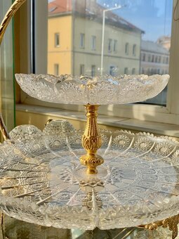 Bohemia Crystal broušená miska dvoupatrová - 3