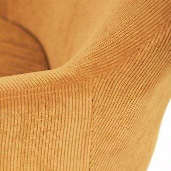 Křeslo houpací, potah žlutá, šedá manšestrová látka - 3