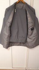 Pánský oblek-šedý s proužkem - 3