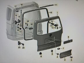 Zadní víko / dveře Nové VW T6 číslo 7E0827025AK - 3