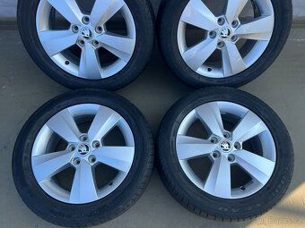 205/55R16 ALU KOLA OCTAVIA III 6,5x16 5x112 ET46 TOP STAV - 3