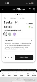 Early Rider Seeker 14 - Sage Green barva - temer nové - 3