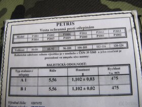 Vojenská balistická, neprůstřelná,kevlarová vesta. - 3