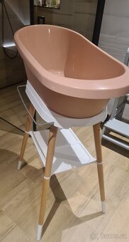 Bébé Jou Sada vaničky a stojanu Sense Edition - Pale Pink/Wh - 3