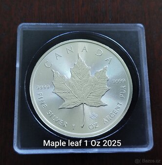 Stříbrná investiční mince 1 OZ Maple Leaf - 3