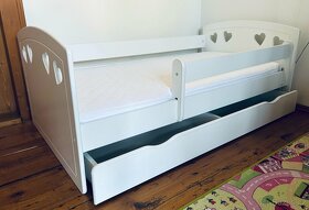 Dětská postel se srdíčky 160x80 cm - 3