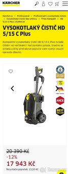 NOVÝ PROFI TLAKOVÝ ČISTIČ (VAPKA) KARCHER PC 21000,- - 3