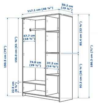 Skříň Ikea BRIMNES bílá - 3