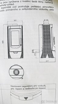 PLAMEN Litinová krbová kamna TARA - 3