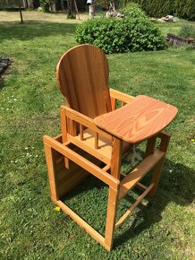 Dřevěná židlička na krmení - 3