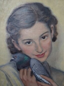 REZERVACE_FRANTIŠEK HOFMAN „EMILIE S HOLOUBKEM“ - ORIGINÁL - 3