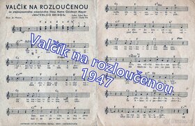 Noty Valčík na rozloučenou – 1947 - 3