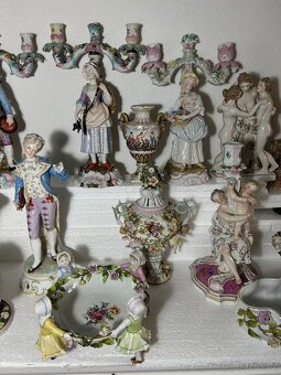 Meissen Dresden porcelanovy svietnik misa a dalsie - 3