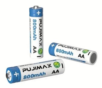 PUJIMAX® AA - 1 x 800mAh, Ni-MH dobíjecí baterie 1200x, NOVÁ - 3