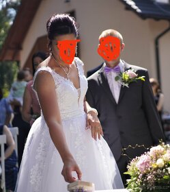 Svatební šaty bílé vel. 40/46 - 3