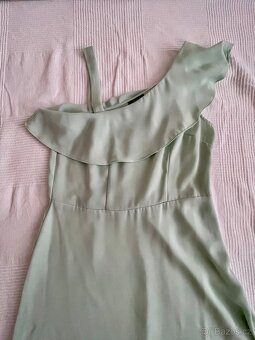 Set - Světle zelené společenské šaty a lodičky vel. 38 - 3