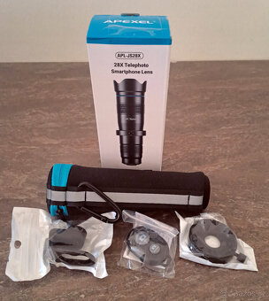 Přídavný objektiv pro Smartphone Apexel 28x Telephoto - nový - 3