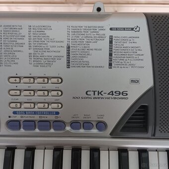 Klávesy Casio CTK-496 + pedál + stojan - 3