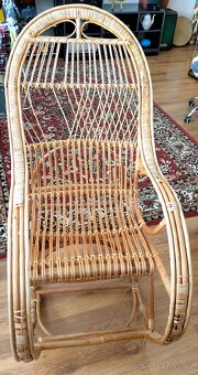 Houpací křeslo z ohýbaného ratanu - 3