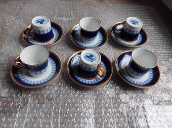 Porcelánová starožitná kávová souprava - 3