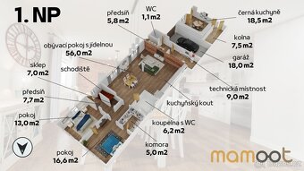 Bezno, prodej rodinného domu na pozemku 1634 m2 - 3