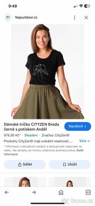 Dámské tričko černé Cityzen Breda anděl vel. S - 3