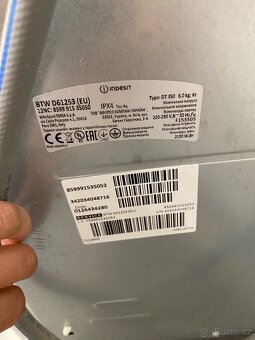 Pračka Indesit BTW D61253- top stav - 3