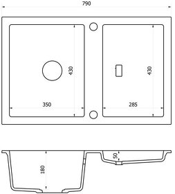 GRANITOVÝ DŘEZ AXIS SLIDE 40 HNĚDÁ + EXCENTR - 3