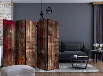 Zástěna / 2ks Paraván WOOD Stained 225x172cm - 3