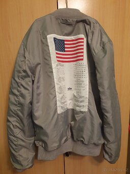 Pánská bunda bomber Alpha industries vel.XL,barva-air blue - 3