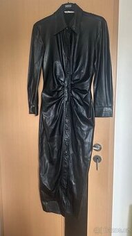Koženkové sexy šaty vel. S - ZARA - 3