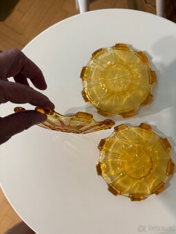 INWALD ART DECO talířky ambrové sklo Ø 15 cm - 3
