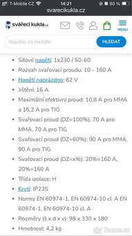 TIG svářečka Homer 160 T HF Pulse (značka Alfa In) - 3