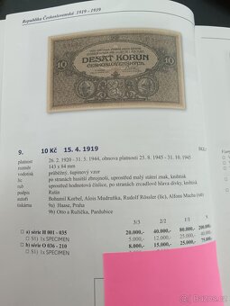 10kč 1919 nejvzácnější série - O - 3