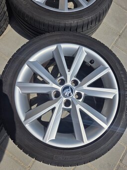 Originální alu kola Škoda 5x100 R16 pneu 215/45 - 3
