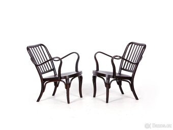 [ 4456 ] J. Frank, 2x křesílka, židle TON, Thonet. - 3