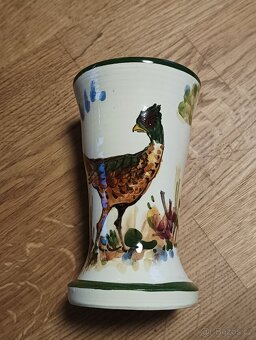 FAJÁNS RUČNĚ MALOVANÁ VÁZA MB SOLOGNE FRANCIE - 3