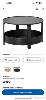 REZERVOVANODaruji za odvoz - konferenční stolek Ikea BORGEBY - 3