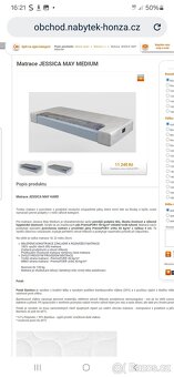 Prodám postel 90/200 materiál dvojte lamino + zdravotní - 3