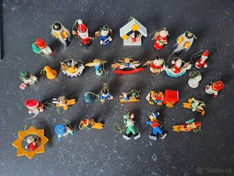 Sada historických dřevěných vánočních ozdob, 30 ks - levně - 3