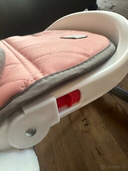 Jídelní židlička dětská růžová - 3