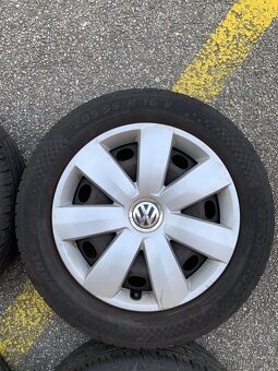 VW 16 plechová letní kola 5x112 - pneu 205/55 R16 - 3