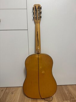 Stará dřevěná kytara 3/4 -Rovný krk, Vintage vzhled - 3